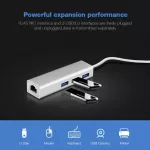 Usb 3.1 Type C To 3-Usb 3.0 1000/100mbps Rj45 Ethernet Lan Camera Otg Charger Adapter Hub For Macbook Pc Lap Samsung Huawei