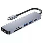 USB Hub C Hub Adapter 6 in 1 USB CO to USB 3.0 HDMI-CompAble Dock for MacBook Pro for Nintendo Switch USB-C Type C 3.0 Splitter