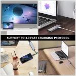 Usb Hub C Hub Adapter 6 In 1 Usb C To Usb 3.0 Hdmi-Compatible Dock For Macbook Pro For Nintendo Switch Usb-C Type C 3.0 Splitter