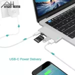 Usb C Hub Usb 3.1 To Hdmi Adapter 4k Thunderbolt 3 Usb Type C Hub With Hub3.0 Tf Sd Reader Slot Pd For Macbook Pro/air /