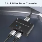 For Displayport Splitter Dp1.4 Bi-Direction Switch 8k/60hz Audio Video Sync Adapter 1x2/2x1 Switcher For Computer Tv Projector