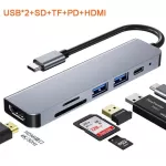 Usb C Hub Type C Hub To Hdmi-Compatible Usb 3.0 Pd Port Mobile Phone Usb-C Usb Hub Adapter For Macbook Pro For Ipad Pro