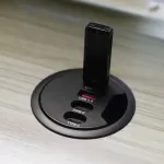 Eu Us Mounting In-Desk 4 Ports Usb 3.0 Usb C Type C Hub Power Adapter Multi Splitter For Pc Lap Computer Cellphone Tablet