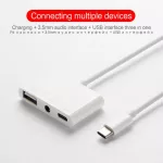 Usb C To Usb Charge 3.5mm Aux Headphones Adapter For Lenovo Xiaoxin Pad Pro Tab M10 Plus Type C To 3.5jack Earphone Audio Cable