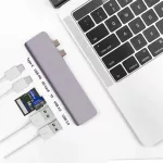 7-In-1 Usb C Hub For Macbook Air 13 Hdmi Adapter Dual Hub Type-C Compatible For / Macbook Pro Macbook Pro