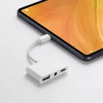 Usb C To Usb Charge 3.5mm Aux Headphones Adapter For Lenovo Xiaoxin Pad Pro Tab M10 Plus Type C To 3.5jack Earphone Audio Cable