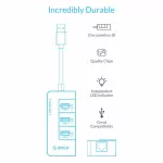 Orico Hr01-U3 Usb 3.0 Hub With External Rj45 Gigabit Network Card Superspeed 5gbps - Black