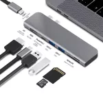 Usb 3.1 Type-C Hub To Hdmi Adapter 4k Thunderbolt 3 Usb C Hub With Hub 3.0 Tf Sd Reader Slot Pd For Macbook Pro/air -