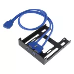 New 20 Pin 3.5" Floppy Bay Front Panel 2 Ports Usb 3.0 Expansion Adapter Connector