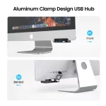 Orico Usb 3.0 Hub Powered With Charging Multi 4 Ports Desk Clip Usb Splitter Adapter Sd Card Reader For Pc Computer Accessories