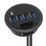 Eu Us Power Adapter Mounting In-Desk 4 Ports Usb 3.0 Hub Multi Splitter For Pc Desk Computer Lap Mouse Keyboard