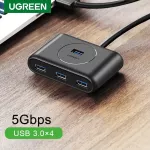Ugreen 4-Port Usb 3.0 Hub High-Speed Usb Splitter For Hard Drives Notebook Pc Computer Accessories Flash Drive Mouse Keyboard