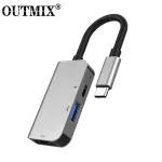 Usb Type C 3.1 To Hdmi-Compatible Usb 3.0 Dock Hub 3 In 1 Usb C Adapter 4k Video Pd Charge Converter For Macbook/pro/chromebook