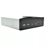 5.25 Inch Desk Pc Case Internal Front Panel Usb Hub 2 Ports Usb 3.0 And 2 Ports Usb 2.0 With Hd Audio Port 20 Pin Connector
