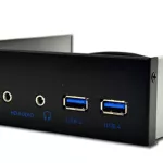 5.25 Inch Desk Pc Case Internal Front Panel Usb Hub 2 Ports Usb 3.0 And 2 Ports Usb 2.0 With Hd Audio Port 20 Pin Connector