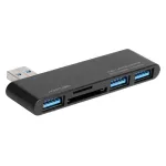 Usb Extension Cable Hub Charge Usb 3.0 Hub Converter Dock 3 Usb 3.0 Sd Tf Card Reader Splitter For Computer Pc