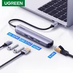 Ugreen Type Usb C Hub Usb C 3.1 To 4k Hdmi Rj45 Pd 100w Charge Otg Adapter Usb C Dock For Macbook Air Pro Pc Usb 3.0 Hub