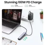 Ugreen Type Usb C Hub Usb C 3.1 To 4k Hdmi Rj45 Pd 100w Charge Otg Adapter Usb C Dock For Macbook Air Pro Pc Usb 3.0 Hub