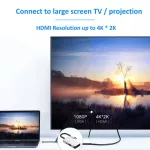 Usb Type C 3.1 To Hdmi-Compatible Usb 3.0 Dock Hub 3 In 1 Usb C Adapter 4k Video Pd Charge Converter For Macbook/pro/chromebook