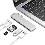 Usb C Hub Type C Thunderbolt 3 Dock 5 In 1 Usb-C Adapter Dongle Combo With Usb 3.0 Ports Tf Slot Micro Sd Card For Macbook Pro