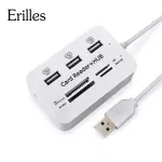 Erilles Multi Micro USB HUB 2.0 OTG Combo USB Splitter SD TF Card Reader Extension Port Hubs Whe Cable Adapter For Computer Smart