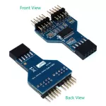 9 Pin Usb Header Female 1 To 2 Male Board 9-Pin Usb Hub Usb 2.0 9 Pin Connector Adapter For Nzxt Liquid Cooling For Rgb Splitter