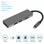 Usb Type C To Hdmi 4k Vga Adapter Rj45 Lan Ethernet Sd Tf Usb-C Type C Hub Usb 3.0 3.5mm Jack Audio Video Converter For Macbook