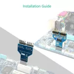 9 Pin Usb Header Female 1 To 2 Male Board 9-Pin Usb Hub Usb 2.0 9 Pin Connector Adapter For Nzxt Liquid Cooling For Rgb Splitter