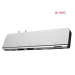 6 In 1 Usb 3.0 High Speed Ports Type-C Hub Usb-C To 4k 30hz Hd Lap Rj45 Gigabit Ethernet Network Pd Hub