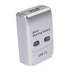 2 Ports Auto Printer Sharing Switch Hub Box Abs High Speed Support Window 7