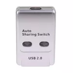 2 Ports Auto Printer Sharing Switch Hub Box Abs High Speed Support Window 7