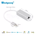 Windyoung Usbc Ethernet Adapter 10/100mbps Type C Rj45 Lan Adapter Usb-C Type-C Network Card Usb Ethernet For Macbook Chromebook