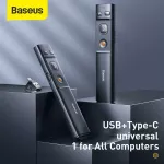 Baseus Wireless Presenter 2.4ghz Laser Pointer Remote Controller For Projector Usb Bluetooth Ppt Pen Power Pointer Presenter