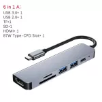USB 3.0 Type-C Hub to HDMI Adapter 4K Thunderbolt 3 USB C Hub 3.0 TF SD Reader Slot PD for MacBook /Huawei Mate /Mi Notboo