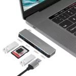 Beesclover 5-In-1 Usb3.0 Hub Type-C Adaptor Card Reader For Lap Pc Mobile Hdd Flash Drive 5-In-1 Usb3.0 Hub R60