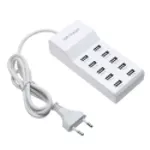 10 Port Usb Home Travel Wall Ac Charger Fast Charge Power Strip Adapter Eu Us Plug Universal All-In-One 10-Port Usb Ac Charger