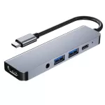 Usb Type-C Hub To Hdmi Adapter 4k Thunderbolt 3 Usb C Hub With Hub 3.0 Tf Sd Reader Slot Pd For Macbook Pro/air -
