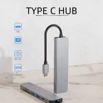 Usb Type-C Hub To Hdmi Adapter 4k Thunderbolt 3 Usb C Hub With Hub 3.0 Tf Sd Reader Slot Pd For Macbook Pro/air -