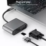 Usb Type C Hub Usb 3.0 Type-C Hub To Hdmi Adapter 4k Thunderbolt 5 Usb C Hub With Tf Sd Reader Slot Pd For Macbook Pro/air
