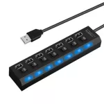4 Ports/7 Ports Led Usb 2.0 Adapter Hub Power On/off Switch For Pc Lap Switches Adapter Cable Splitter For Pc Lap