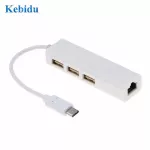 Usb C To Ethernet Adapter With Type C Usb 3.1 Hub 3 Ports Rj45 Network Card Lan Adapter For Macbook Usb-C Type