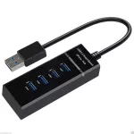 Chielecnal 4 Ports Usb 3.0 Superspeed Hub With Power Charging And Switch Multiple 5gbps Usb Hub Splitter