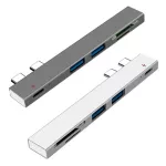 Dual Type-C Ports Docking Station Usb C Hub To Usb3.0 Tf Sd Pd Charging Converter For Macbook Pro/air
