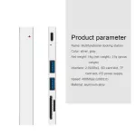 Dual Type-C Ports Docking Station Usb C Hub To Usb3.0 Tf Sd Pd Charging Converter For Macbook Pro/air