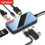 Lenovo Usb C Type-C Hub To Hdmi Rj45 Card Reader Multi Usb3.0 Pd Adapter Accessories For Dock Splitter Lap Tablet Pc