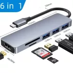 Usb Type C Hub Type-C To Hdmi 4k Vga Adapter Rj45 Lan Ethernet Sd Tf Usb-C 3.0 Typec 3.5mm Jack Audio Video For Macbook Pro Otg