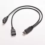 Jetting Usb 2.0 A Male To 2 Dual Usb Female Jack Y Splitter Hub Charger Power Cord Adapter Cable For 2.5" Hard Disk Hdd