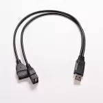 Jetting Usb 2.0 A Male To 2 Dual Usb Female Jack Y Splitter Hub Charger Power Cord Adapter Cable For 2.5" Hard Disk Hdd