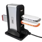 New Vertical 7-Port Usb 2.0 Usb Hub High Speed One And Usb Seven Hub Black Power Splitter Supply Seat With Ports Base V1u7