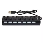 7 Ports High Speed ​​USB HUB 480 Mbps USB 2.0 HUB on/Off Switch Hub USB SPLAS PC LAP Computer Peripherals Accessories